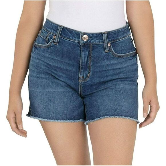 Seven7 Weekend Raw Edge Hem Denim Shorts Size 4